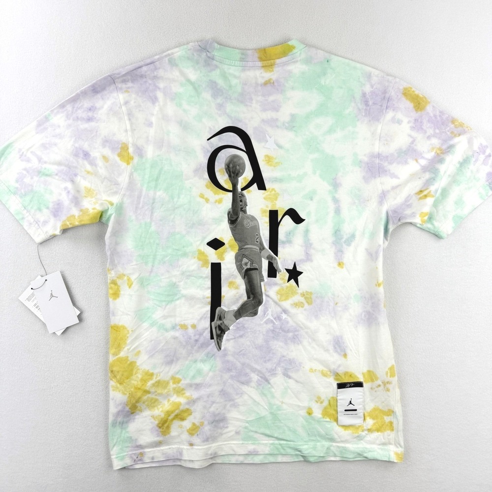 JORDAN‎ DNA Statement 85 Tie Dye Tshirt Size S Mens Purple Green New